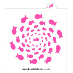 Bait Ball Fish Cookie Stencil