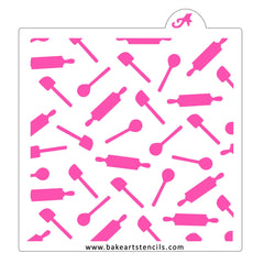 Baking Tools Pattern Stencil