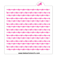 Barb Wire Pattern Cookie Stencil