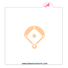 Baseball Diamond Stencil