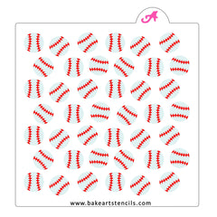 Baseballs Pattern Cookie Stencil Set