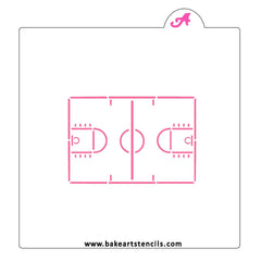 Basketball Court Cookie Stencil