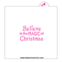 Believe in Magic Christmas Stencil
