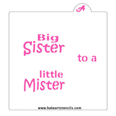 Big Sister Little Mister Stencil
