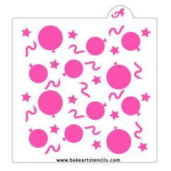 Birthday Confetti Pattern Stencil