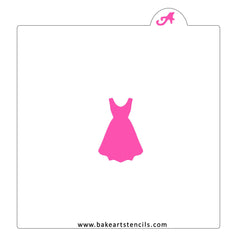 Black Dress Cookie Stencil