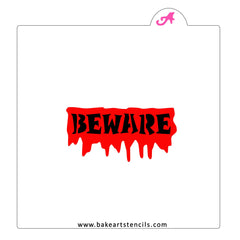 Bloody Beware Cookie Stencil