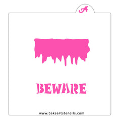 Bloody Beware Cookie Stencil