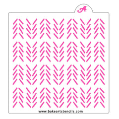 Boho Herringbone Pattern Stencil