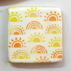 Boho Sun Pattern Cookie Stencil