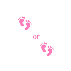 Boy or Girl Footprints Stencil Set