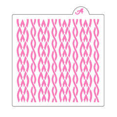 Braided Sweater Pattern Stencil