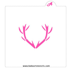 Buck Antlers Cookie Stencil