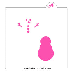 Build a Snowman Cookie Stencil