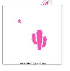 Cactus Bloom Cookie Stencil