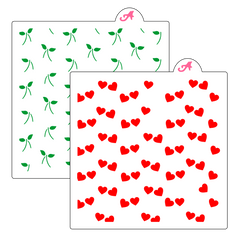 Cherry Hearts Stencil Set