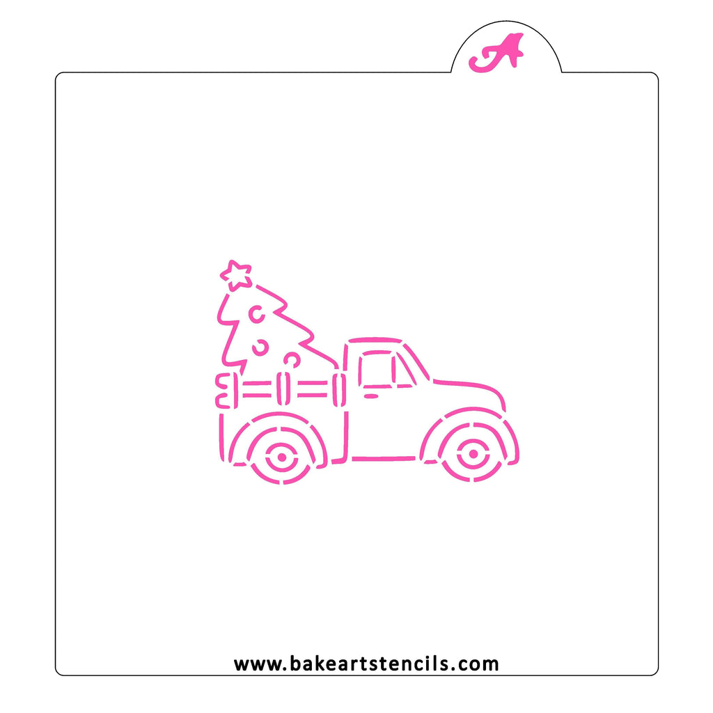 Christmas Truck PYO Cookie Stencil | Cake Craft Shoppe, LLC christmas-truck-pyo-cookie-stencil-cake-craft-shoppe-llc