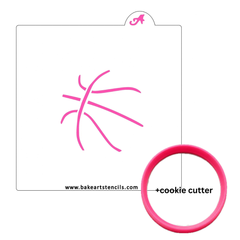 Basketball Cookie Stencil