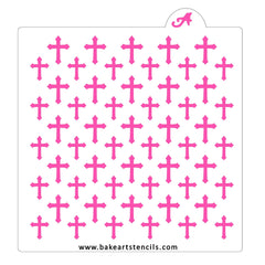 Crosses Pattern Cake Stencil
