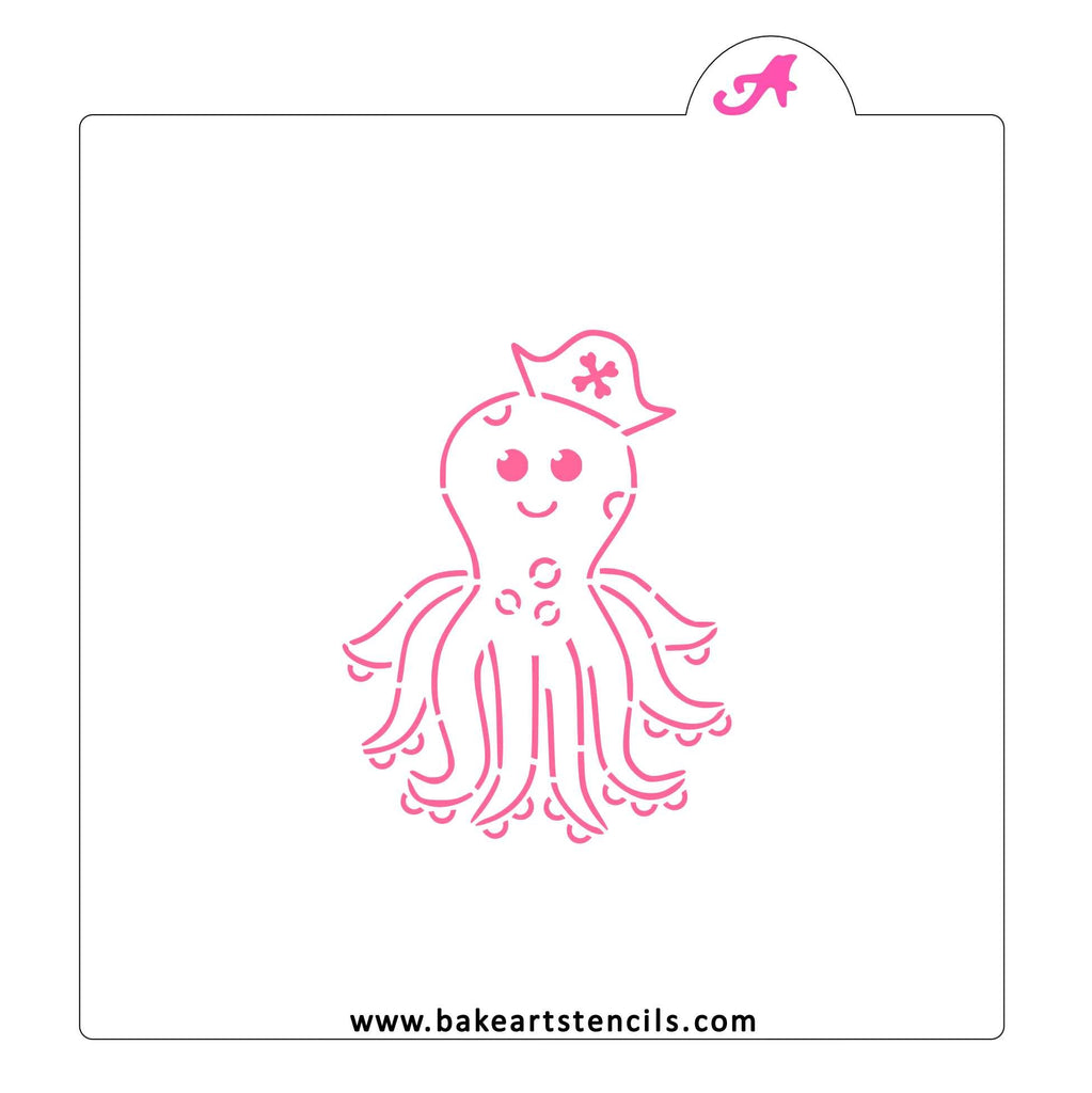 Draw Pyo Cute Octopus PYO Stencil | Cake Craft Shoppe, LLC