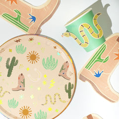 Western Boot Napkins – Cowboy Party Table Napkins (12-Pack)