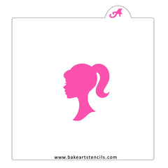 Doll Head Silhouette Stencil