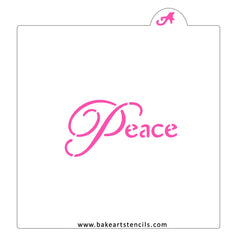 Fancy Peace Cookie Stencil