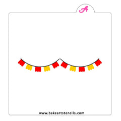 Fiesta Flags Cookie Stencil