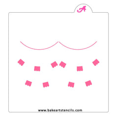 Fiesta Flags Cookie Stencil