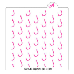 Fish Hook Pattern Stencil
