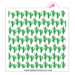 Flowering Cactus Pattern Stencil Set