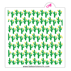 Flowering Cactus Pattern Stencil Set
