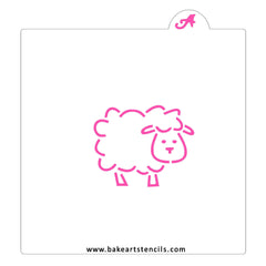 Fluffy Sheep Cookie Stencil