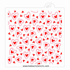 Full Hearts Pattern Stencil Set