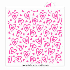 Full Hearts Pattern Stencil Set