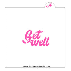 Get Well Cookie Stencil