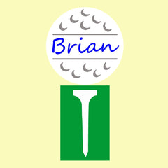 Golf and Tee Cookie Stencil