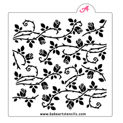 Gothic Rose Pattern Stencil