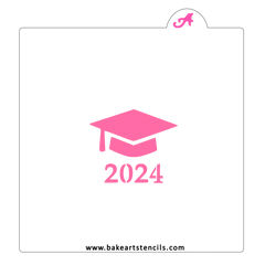 Grad Cap 2024 Cookie Stencil