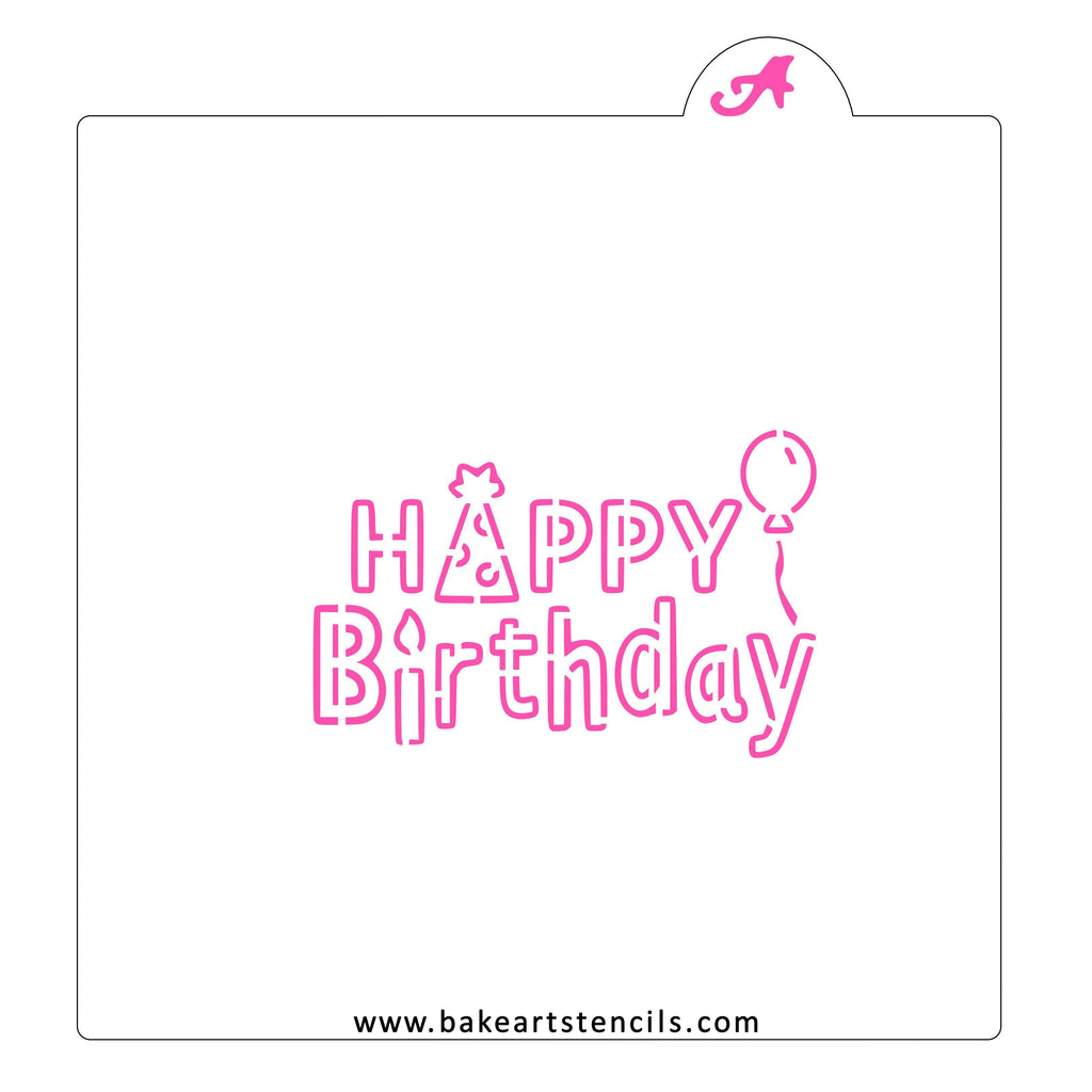 Happy Birthday PYO Stencil | Cake Craft Shoppe, LLC happy-birthday-pyo-stencil-cake-craft-shoppe-llc