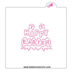 Happy Easter PYO Cookie Stencil