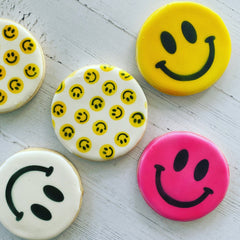 Happy Face Cookie Stencil