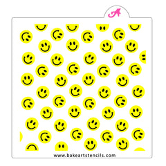 Happy Faces Pattern Stencil Set