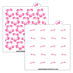 Hibiscus Flower Pattern Stencil