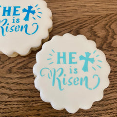 He Is Risen Cookie Stencil