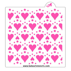 Heart Lace Pattern Stencil