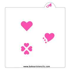 Hearts Oreo Stencil Set