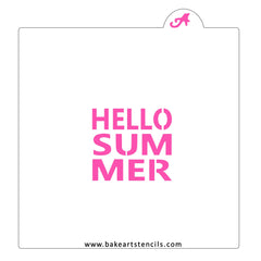 Hello Summer Cookie Stencil