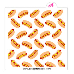 Hot Dog Pattern Stencil Set