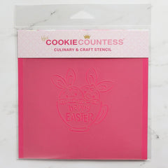 TWIN BUNNIES IN A TEACUP PYO STENCIL